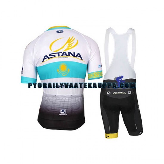 Pyöräilypaita + Bib Pyöräilyshortsit 2017 Astana Pro Team Miehet N002