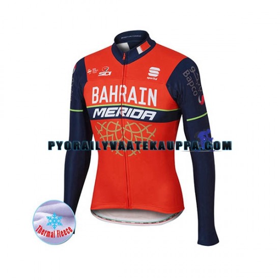 Pyöräilypaita Talvi Thermal Fleece 2017 Bahrain Merida Miehet N001