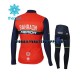 Pyöräilypaita Pitkähihainen + Pyöräilyhousut Talvi Thermal Fleece 2017 Bahrain Merida Lapset N001