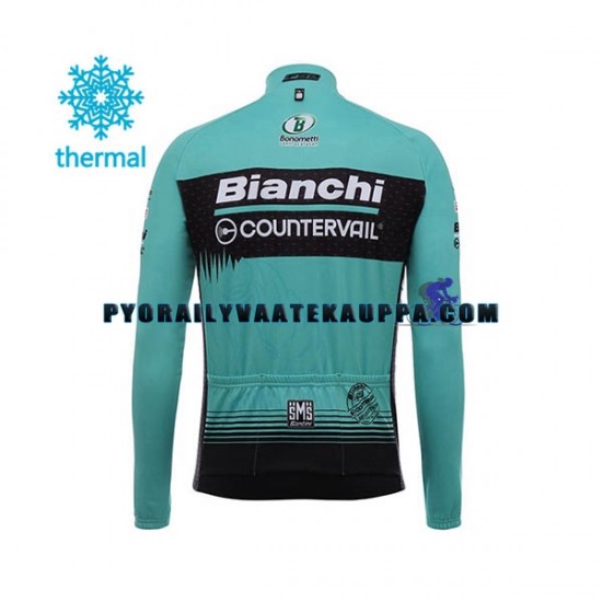 Pyöräilypaita Pitkähihainen + Bib Pyöräilyhousut Talvi Thermal Fleece 2017 Bianchi Countervail Miehet N001