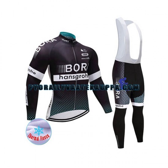 Pyöräilypaita Pitkähihainen + Bib Pyöräilyhousut Talvi Thermal Fleece 2017 Bora-Hansgrohe Miehet N001