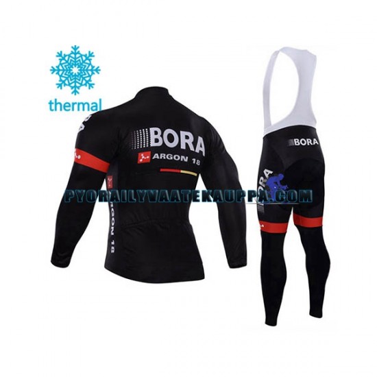 Pyöräilypaita Pitkähihainen + Bib Pyöräilyhousut Talvi Thermal Fleece 2017 Bora-Hansgrohe Miehet N003