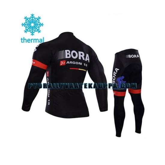 Pyöräilypaita Pitkähihainen + Pyöräilyhousut Talvi Thermal Fleece 2017 Bora-Hansgrohe Lapset N003