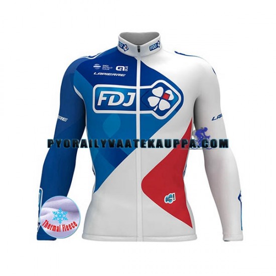 Pyöräilypaita Talvi Thermal Fleece 2017 FDJ Miehet N001