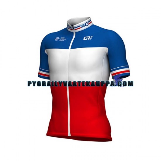 Pyöräilypaita + Bib Pyöräilyshortsit 2017 FDJ Miehet N002