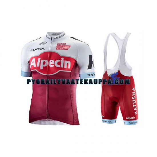 Pyöräilypaita + Bib Pyöräilyshortsit 2017 Team Katusha-Alpecin Miehet N001