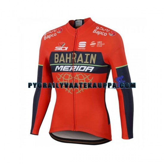 Pyöräilypaita Pitkähihainen 2018 Bahrain Merida Miehet N001