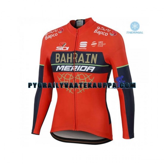 Pyöräilypaita Talvi Thermal Fleece 2018 Bahrain Merida Miehet N001