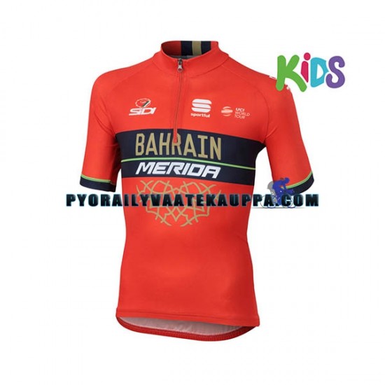 Pyöräilypaita 2018 Bahrain Merida Lapset N001