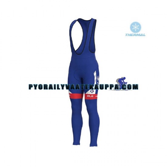 Bib Pyöräilyhousut Talvi Thermal Fleece 2018 FDJ Miehet N001