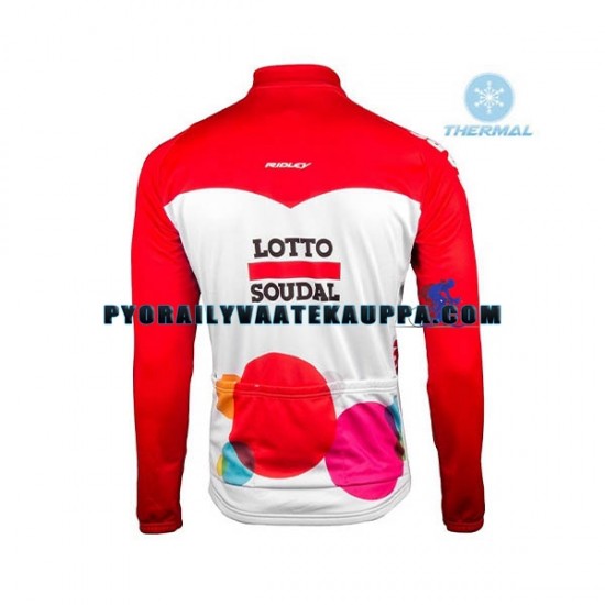 Pyöräilypaita Pitkähihainen + Bib Pyöräilyhousut Talvi Thermal Fleece 2018 Lotto Soudal Miehet N001