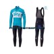 Pyöräilypaita Pitkähihainen + Bib Pyöräilyhousut Talvi Thermal Fleece 2018 Team Sky Miehet N002