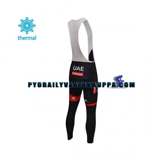 Bib Pyöräilyhousut Talvi Thermal Fleece 2018 Team UAE Miehet N001