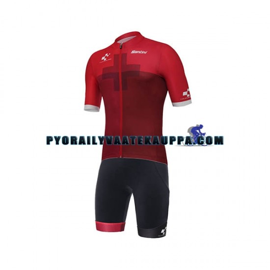 Pyöräilypaita + Bib Pyöräilyshortsit 2018 Tour of Switzerland Miehet N003