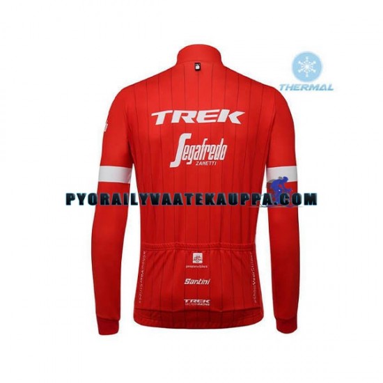 Pyöräilypaita Pitkähihainen + Bib Pyöräilyhousut Talvi Thermal Fleece 2018 Trek-Segafredo Miehet N001