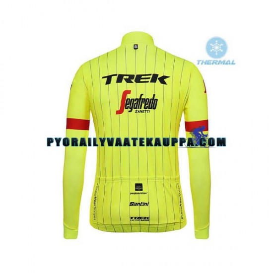 Pyöräilypaita Pitkähihainen + Bib Pyöräilyhousut Talvi Thermal Fleece 2018 Trek-Segafredo Miehet N002