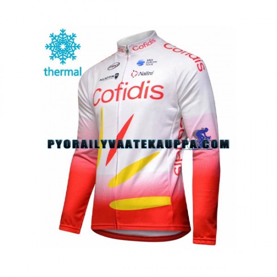 Pyöräilypaita Talvi Thermal Fleece 2019 Cofidis Pro Team Miehet N001