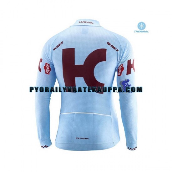 Pyöräilypaita Talvi Thermal Fleece 2019 Team Katusha Alpecin Miehet N001