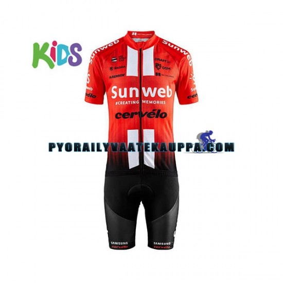 Pyöräilypaita + Pyöräilyshortsit 2019 Team Sunweb Lapset N001