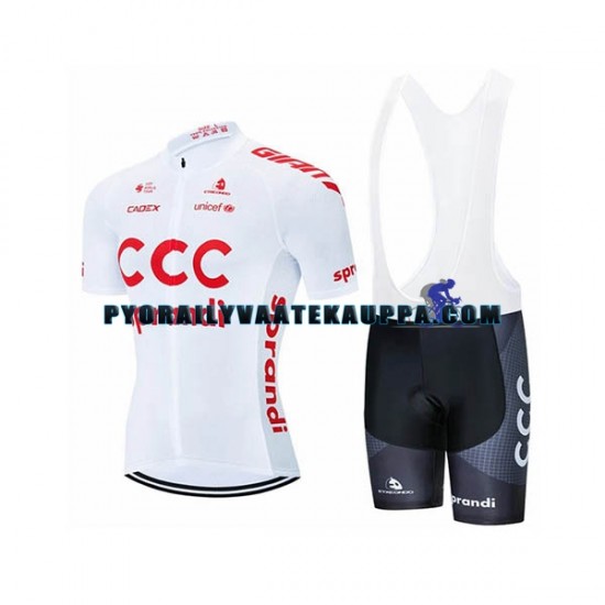 Pyöräilypaita + Bib Pyöräilyshortsit 2020 CCC Pro Team Miehet N002