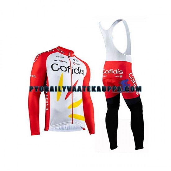 Pyöräilypaita Pitkähihainen + Bib Pyöräilyhousut 2020 Cofidis Pro Team Miehet N001