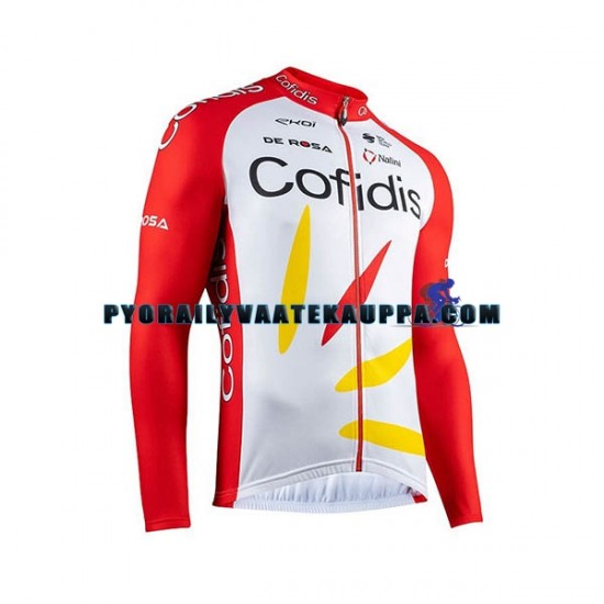 Pyöräilypaita Pitkähihainen + Bib Pyöräilyhousut 2020 Cofidis Pro Team Miehet N001