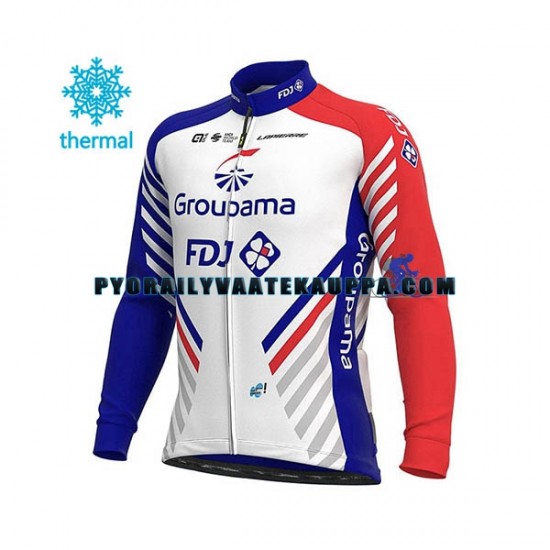 Pyöräilypaita Talvi Thermal Fleece 2020 Groupama-FDJ Miehet N001