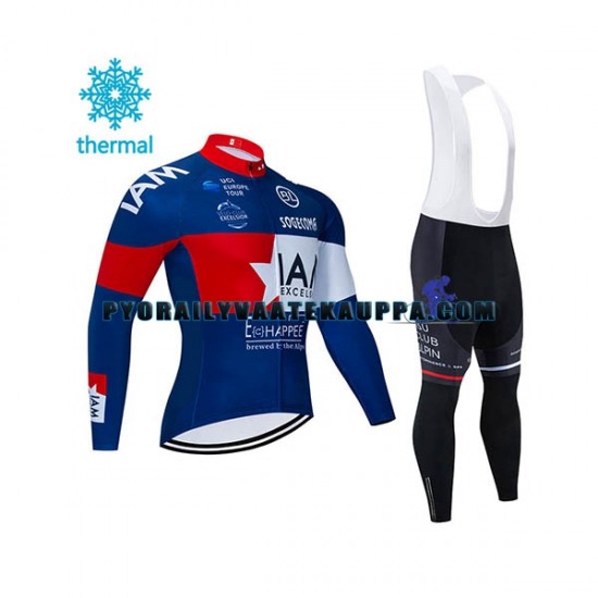 Pyöräilypaita Pitkähihainen + Bib Pyöräilyhousut Talvi Thermal Fleece 2020 IAM Cycling Miehet N002