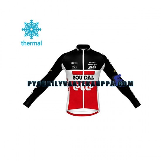 Pyöräilypaita Pitkähihainen + Bib Pyöräilyhousut Talvi Thermal Fleece 2020 Lotto Soudal Miehet N001