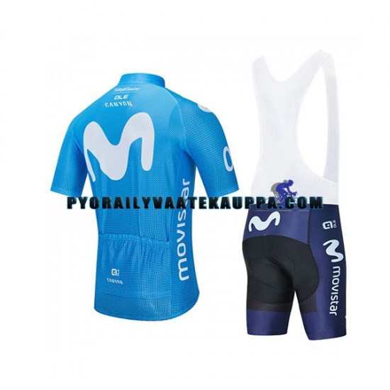 Pyöräilypaita + Bib Pyöräilyshortsit 2020 Movistar Team Miehet N001