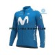 Pyöräilypaita Pitkähihainen + Bib Pyöräilyhousut Talvi Thermal Fleece 2020 Movistar Team Miehet N001