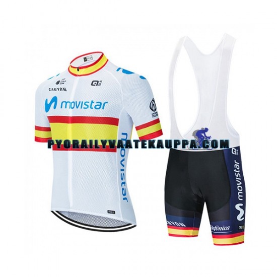 Pyöräilypaita + Bib Pyöräilyshortsit 2020 Movistar Team Miehet N002