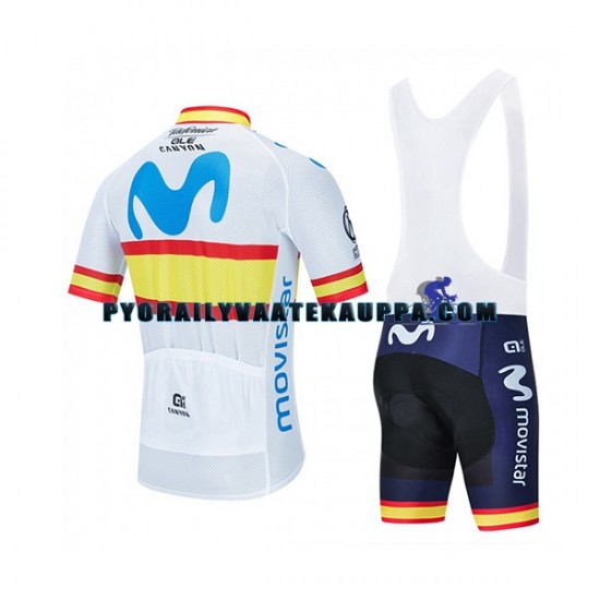 Pyöräilypaita + Bib Pyöräilyshortsit 2020 Movistar Team Miehet N002