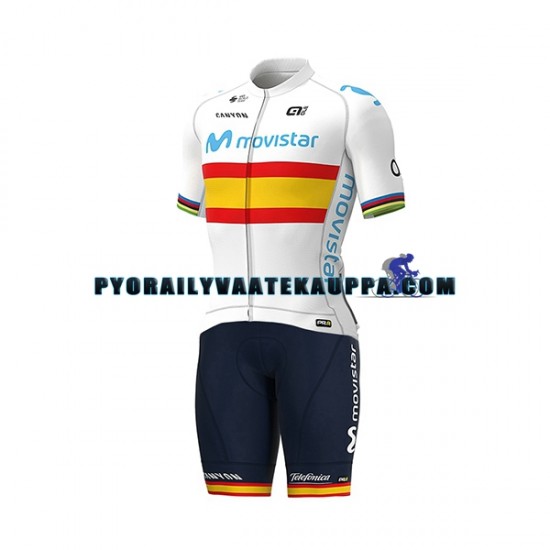 Pyöräilypaita + Bib Pyöräilyshortsit 2020 Movistar Team Miehet N004