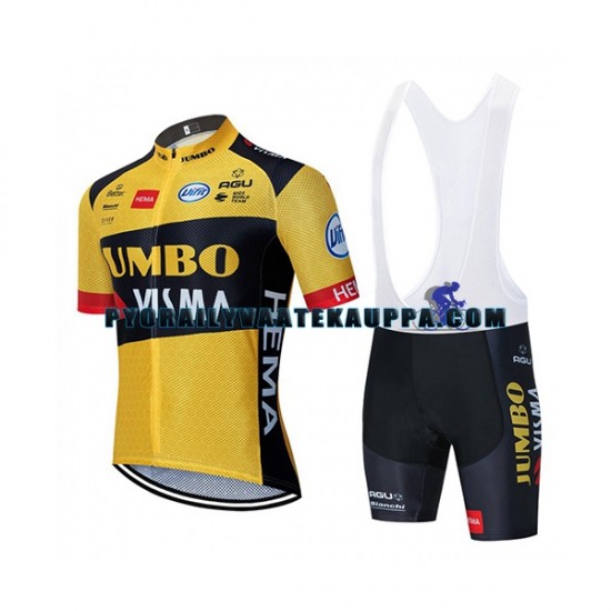 Pyöräilypaita + Bib Pyöräilyshortsit 2020 Team Jumbo-Visma Miehet N001