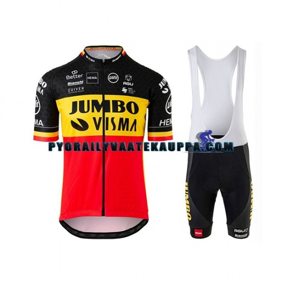 Pyöräilypaita + Bib Pyöräilyshortsit 2020 Team Jumbo-Visma Miehet N002