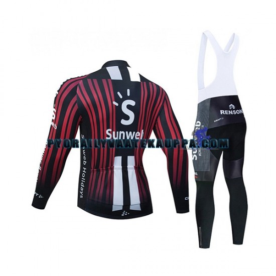 Pyöräilypaita Pitkähihainen + Bib Pyöräilyhousut 2020 Team Sunweb Miehet N003