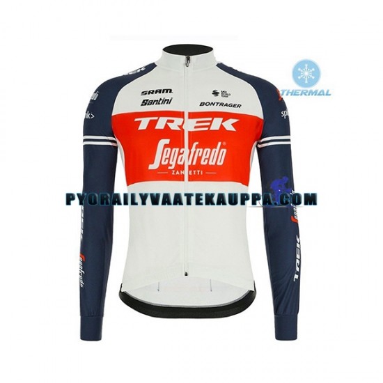 Pyöräilypaita Pitkähihainen + Bib Pyöräilyhousut Talvi Thermal Fleece 2020 Trek Segafredo Miehet N001