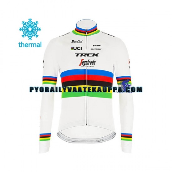 Pyöräilypaita Talvi Thermal Fleece 2020 Trek-Segafredo UCI World Champion Miehet N001