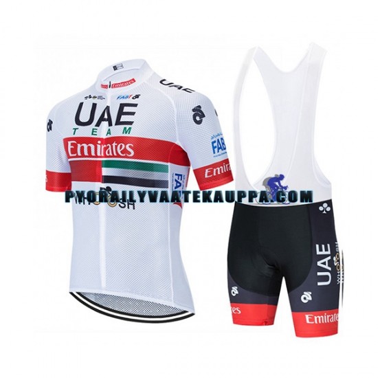 Pyöräilypaita + Bib Pyöräilyshortsit 2020 UAE Team Emirates Miehet N001