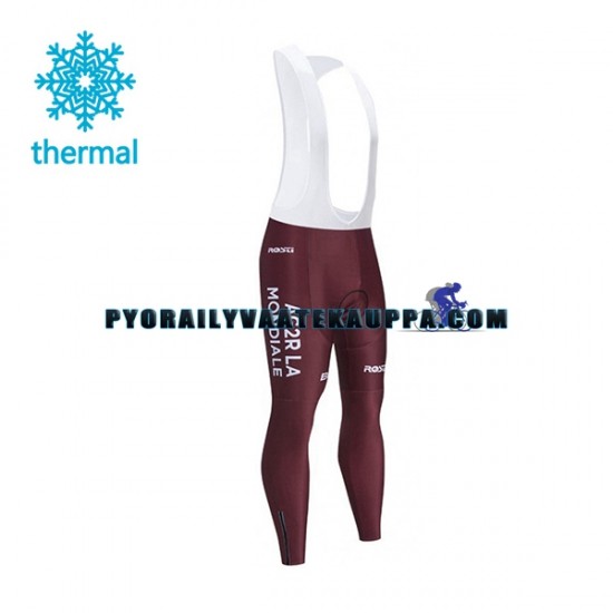 Bib Pyöräilyhousut Talvi Thermal Fleece 2021 AG2R Citroen Team Miehet N001