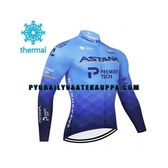 Pyöräilypaita Talvi Thermal Fleece 2021 Astana-Premier Tech Miehet N001