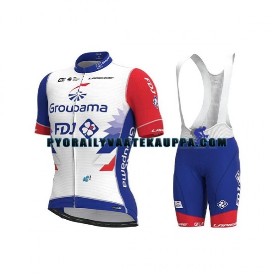 Pyöräilypaita + Bib Pyöräilyshortsit 2021 Groupama-FDJ Miehet N001