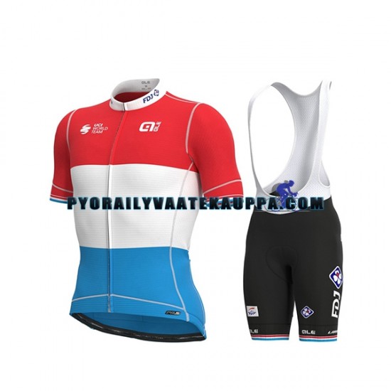 Pyöräilypaita + Bib Pyöräilyshortsit 2021 Groupama-FDJ Miehet N004