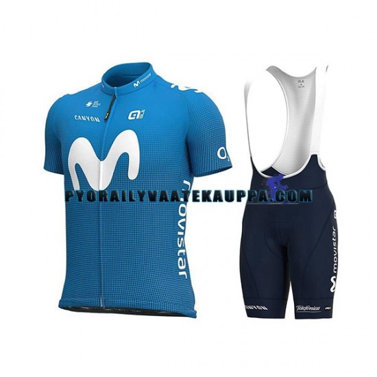 Pyöräilypaita + Bib Pyöräilyshortsit 2021 Movistar Team Miehet N001