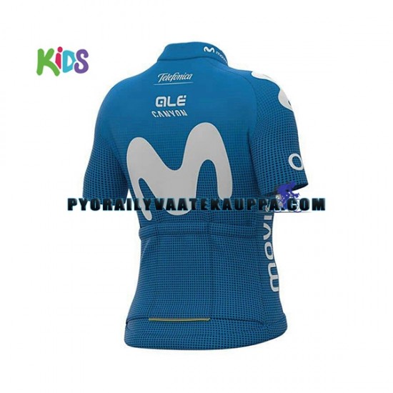 Pyöräilypaita + Pyöräilyshortsit 2021 Movistar Team Lapset N001