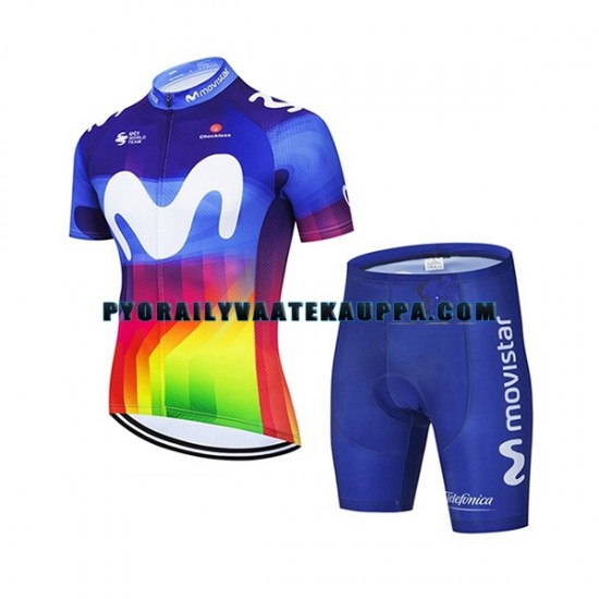 Pyöräilypaita + Pyöräilyshortsit 2021 Movistar team Lapset N002