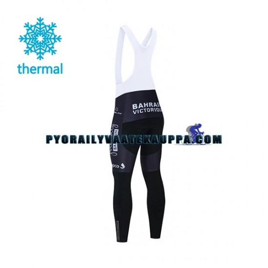 Bib Pyöräilyhousut Talvi Thermal Fleece 2021 Team Bahrain Victorious Miehet N001