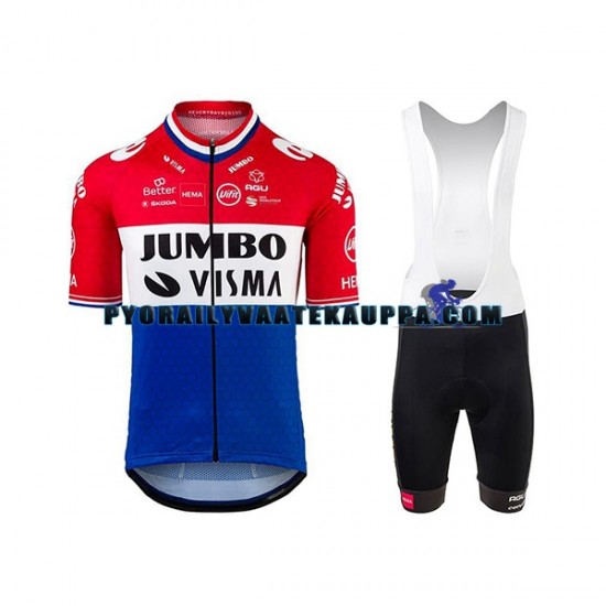 Pyöräilypaita + Bib Pyöräilyshortsit 2021 Team Jumbo-Visma Miehet N004