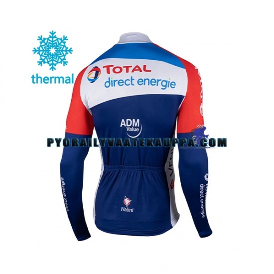 Pyöräilypaita Talvi Thermal Fleece 2021 Team TotalEnergies Miehet N001